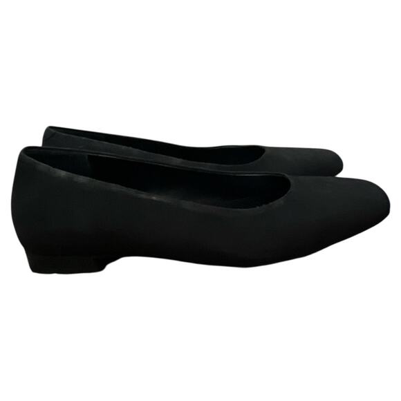 Trotters Honor Black Leather Square Toe Flats, US7.5 Narrow - Picture 2 of 5